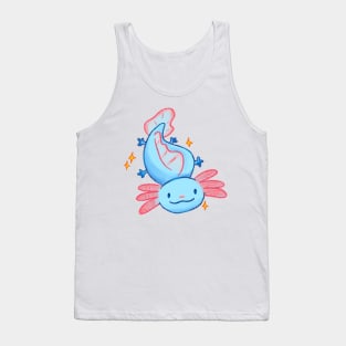 Blue and pink axolotl Sobre Alba Tank Top